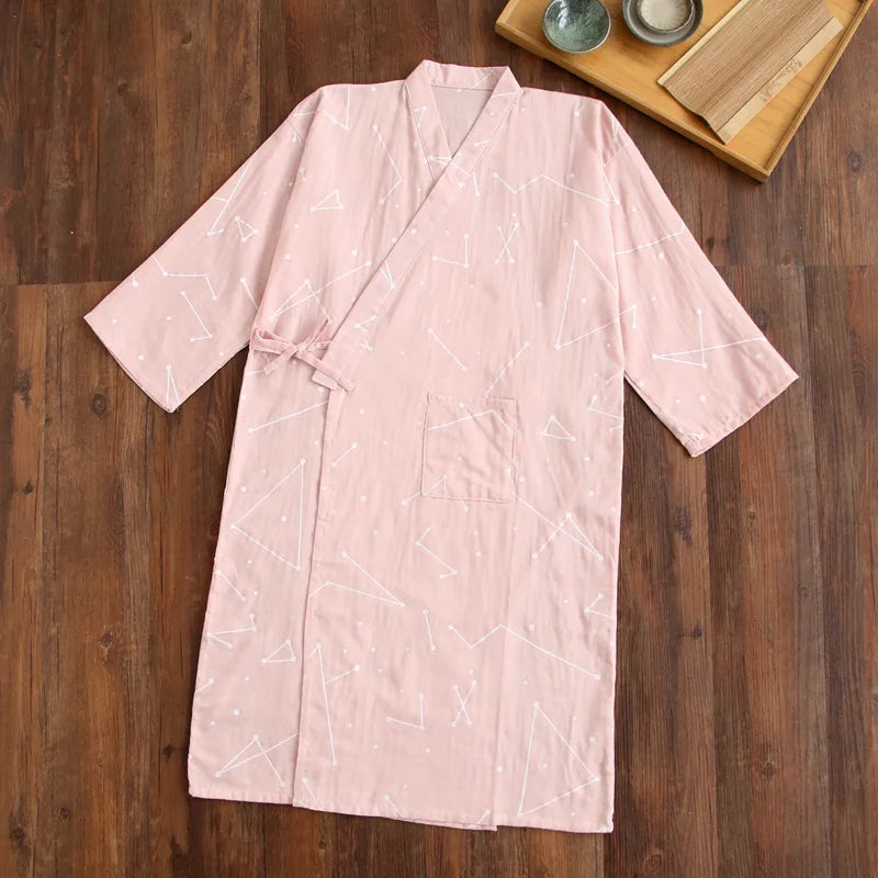 Kimono Chemise de Nuit en Coton