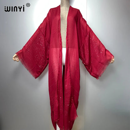 Kimono Long Bohème Imprimé pour Femme - Style Léger et Transparent