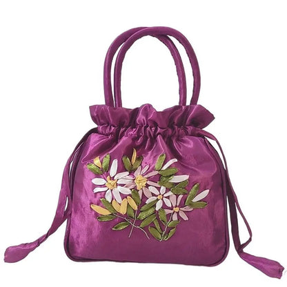 Sac à Main "Bourse Traditionnelle" Femme - Brodé Floral