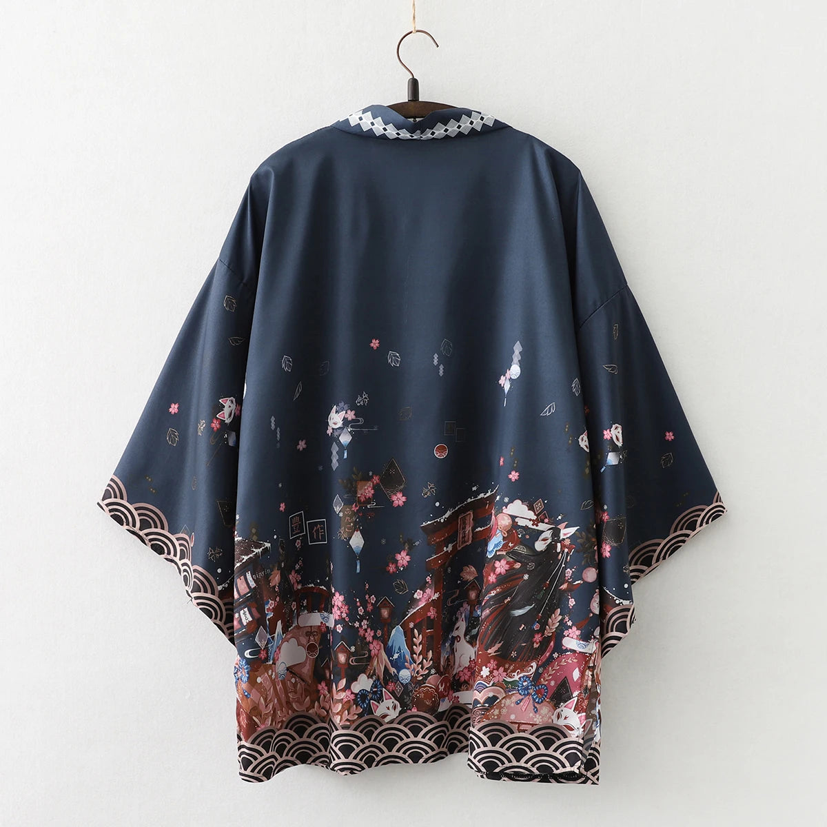 Kimono Court Léger Mixte Motif Japonais
