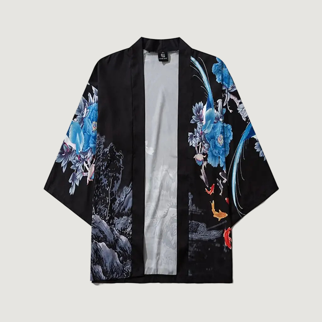 Kimono Court Homme Style Asiatique Traditionnel