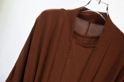 Ensemble Robe et Kimono Abaya Long Femme - Style Décontracté et Confortable