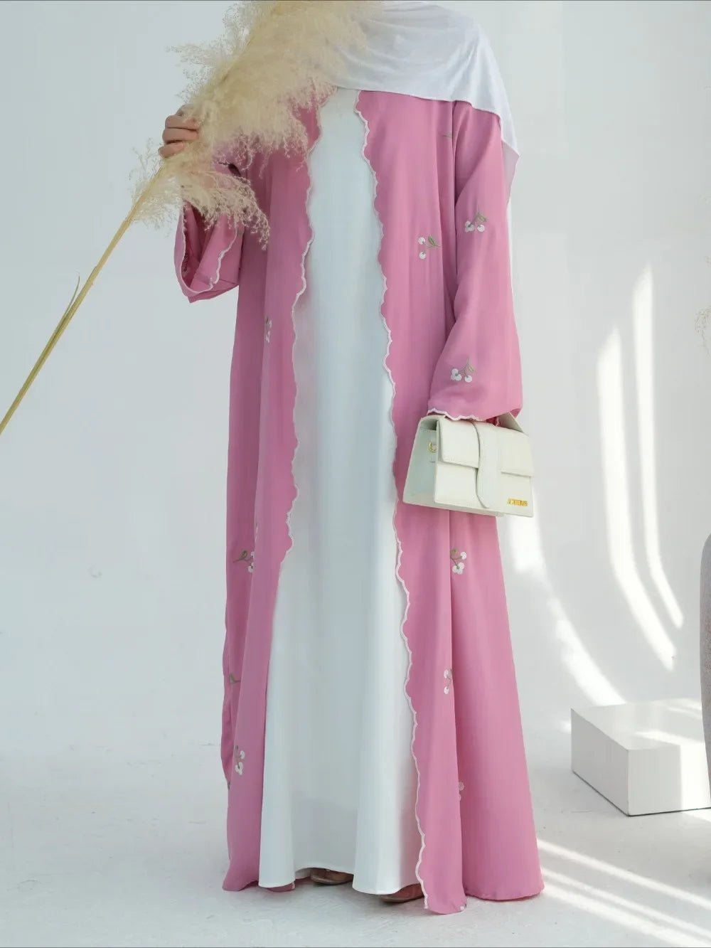 Kimono Long Abaya Femme Brodé Style Bohème Chic