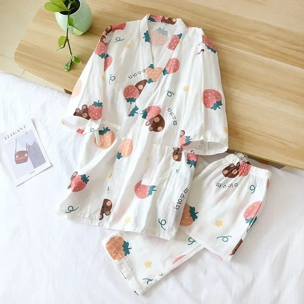 Pyjama Femme en Coton Imprimé