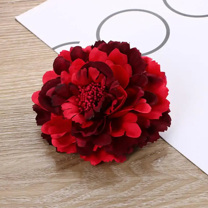 Pince à Cheveux Fleur Rose Satinée pour Femme - Accessoire Élégant