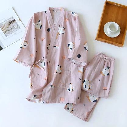 Pyjama Femme Coton Imprimé - Printemps