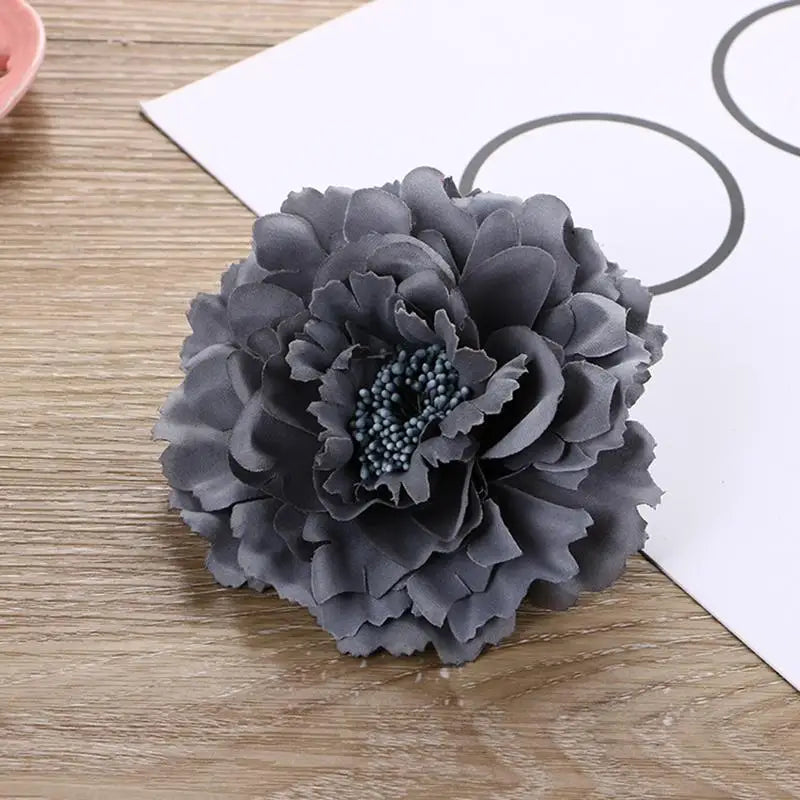 Pince à Cheveux Fleur Rose Satinée pour Femme - Accessoire Élégant