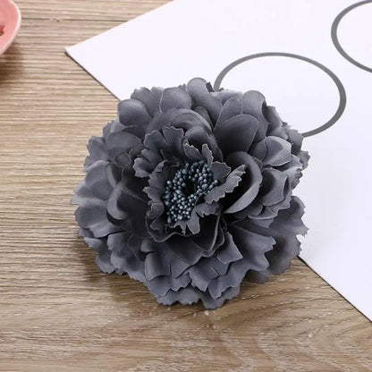 Pince à Cheveux Fleur Rose Satinée pour Femme - Accessoire Élégant