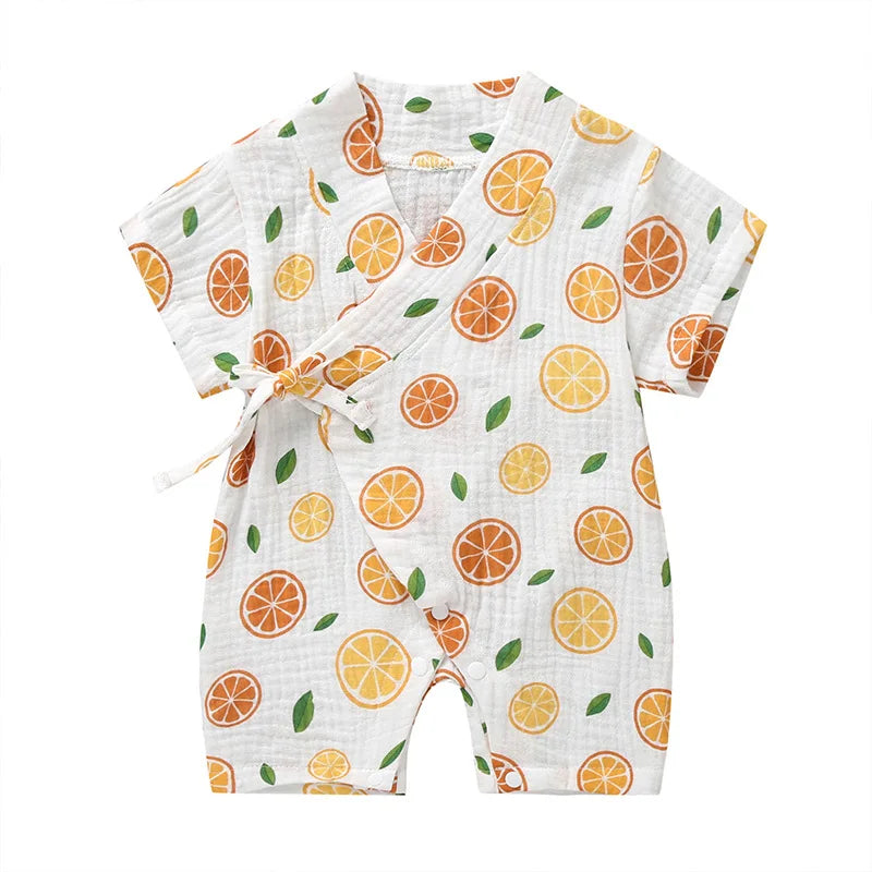 Barboteuse Bébé Kimono en Coton - Unisexe Été