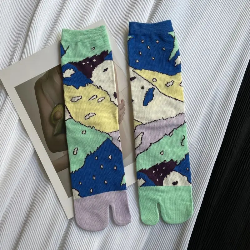 Chaussettes Femme Style Japonais Motif Cartoon
