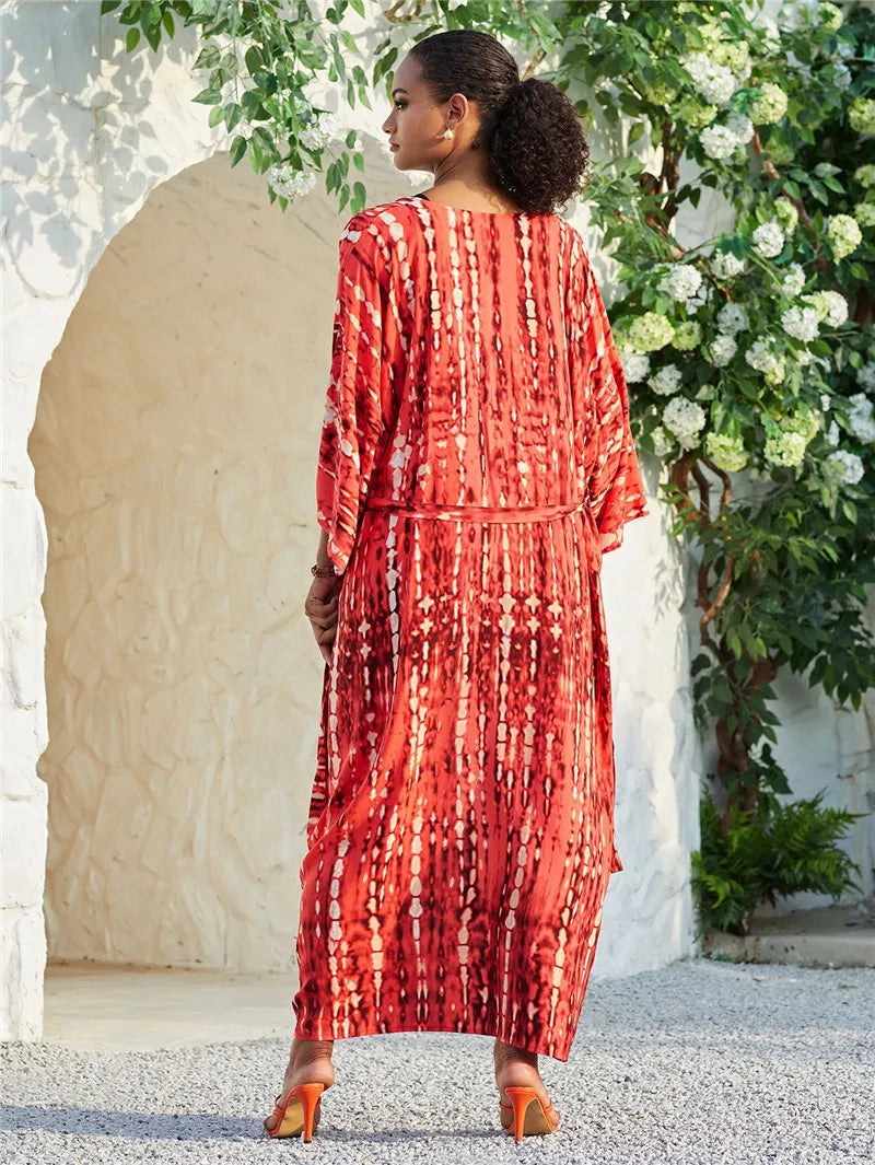 Kimono Long Femme Style Bohème- Motif Tie and Dye