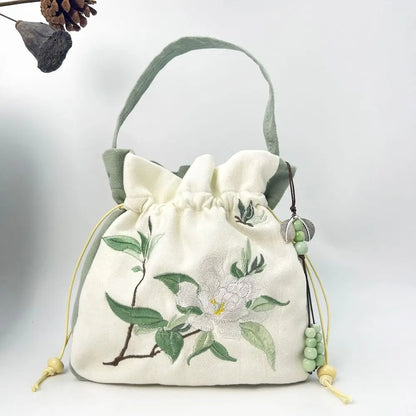 Sac à Main Bourse en Satin Fleuri - Chic et Polyvalent