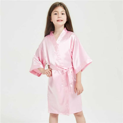 Kimono Fille en Satin - Style Japonais & Coréen