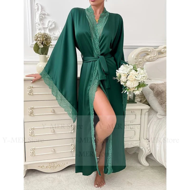 Kimono Long Satin Femme - Élégant et Léger