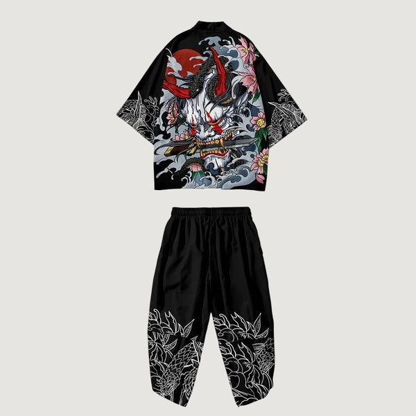 Ensemble Kimono Homme Motif Japonais