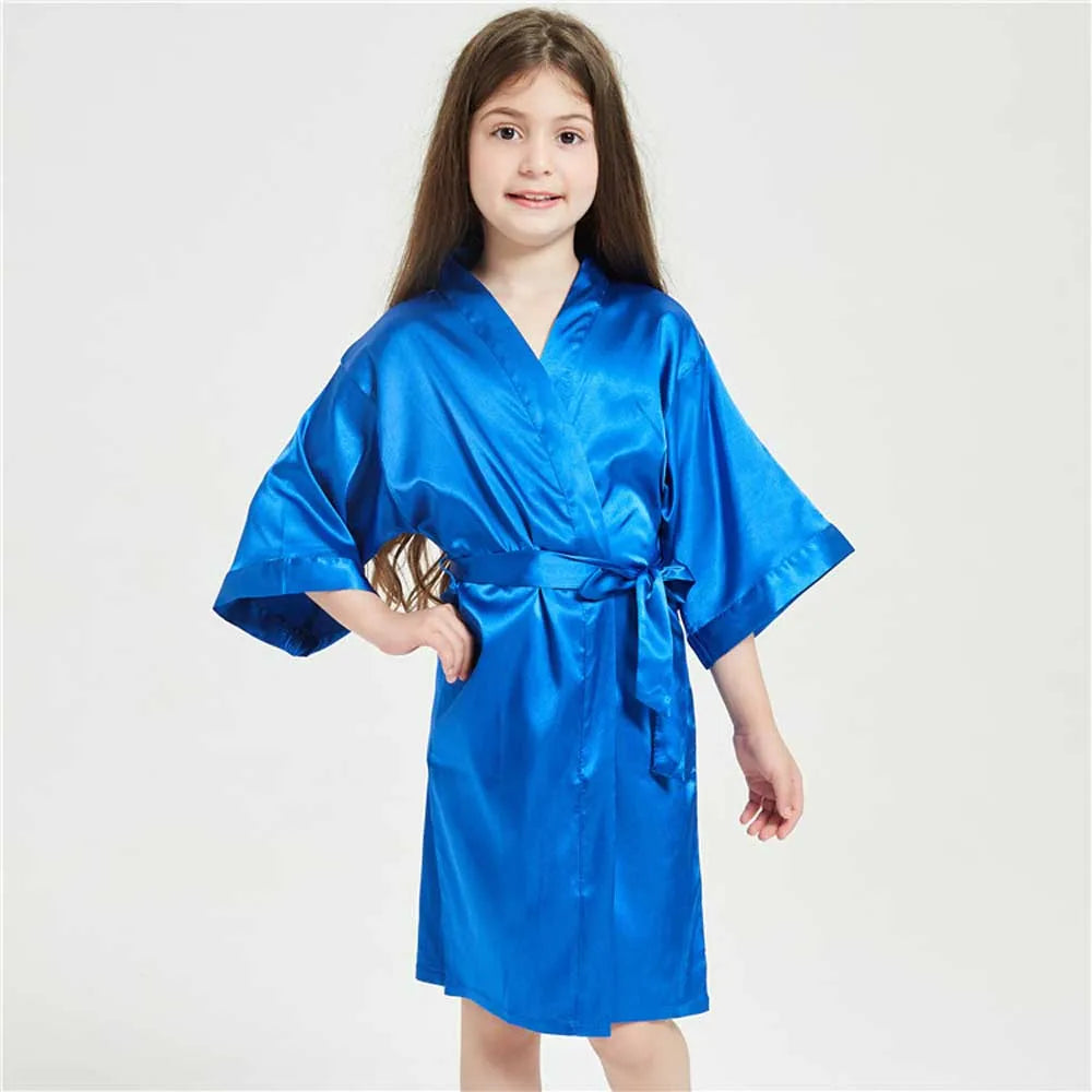 Kimono Fille en Satin - Style Japonais & Coréen
