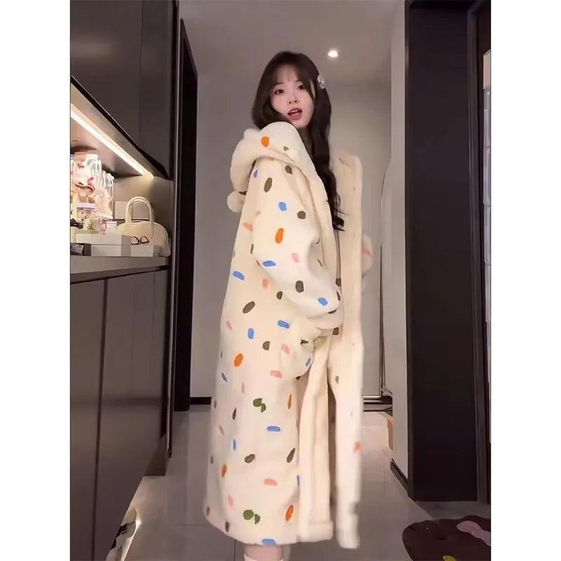 Kimono Peignoir Polaire Femme - Doux et Chaud pour l'Hiver