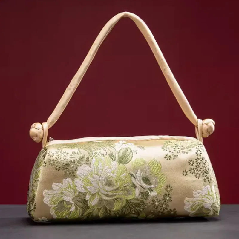 Sac à Main "Sunny Beach" en Soie, Style Floral et Polyvalent