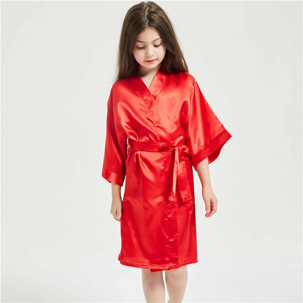 Kimono Fille en Satin - Style Japonais & Coréen