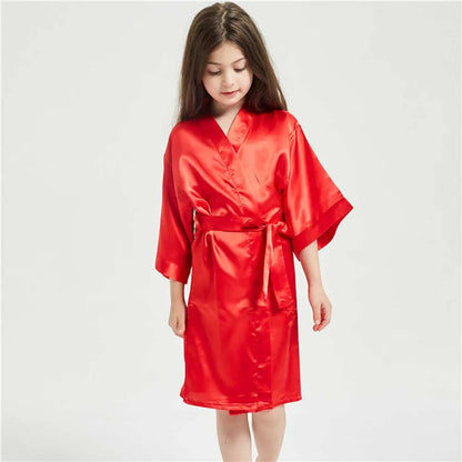 Kimono Fille en Satin - Style Japonais & Coréen