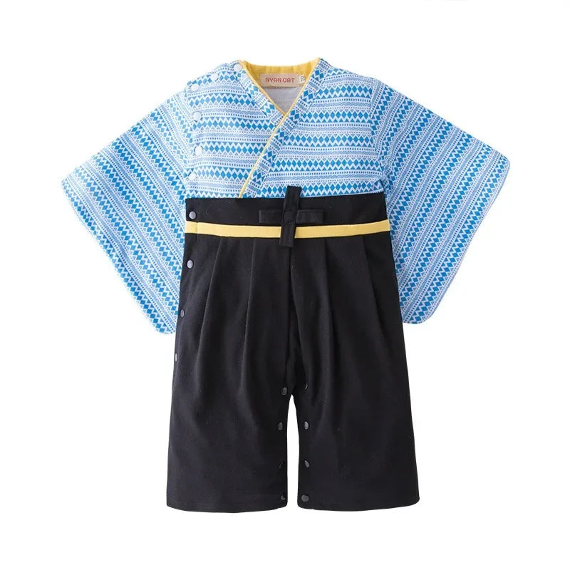 Ensemble Kimono et Pantalon Bébé Garçon Style Japonais