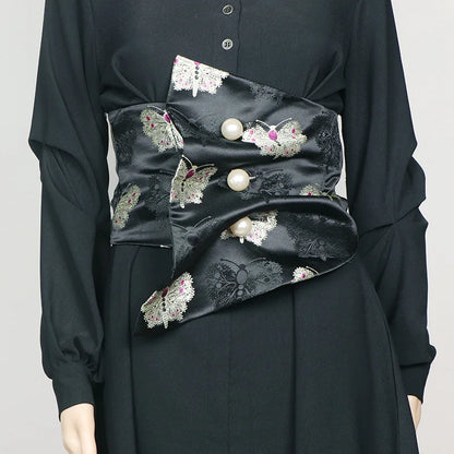 Ceinture Kimono Femme en Satin - Style Décontracté et Imprimé