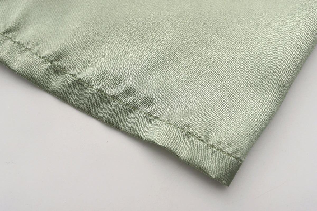 Kimono Mi-long Mariée en Satin Élégant - blanc ou vert
