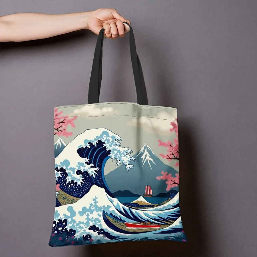Tote Bag La Grande Vague - Polyester 40x40cm
