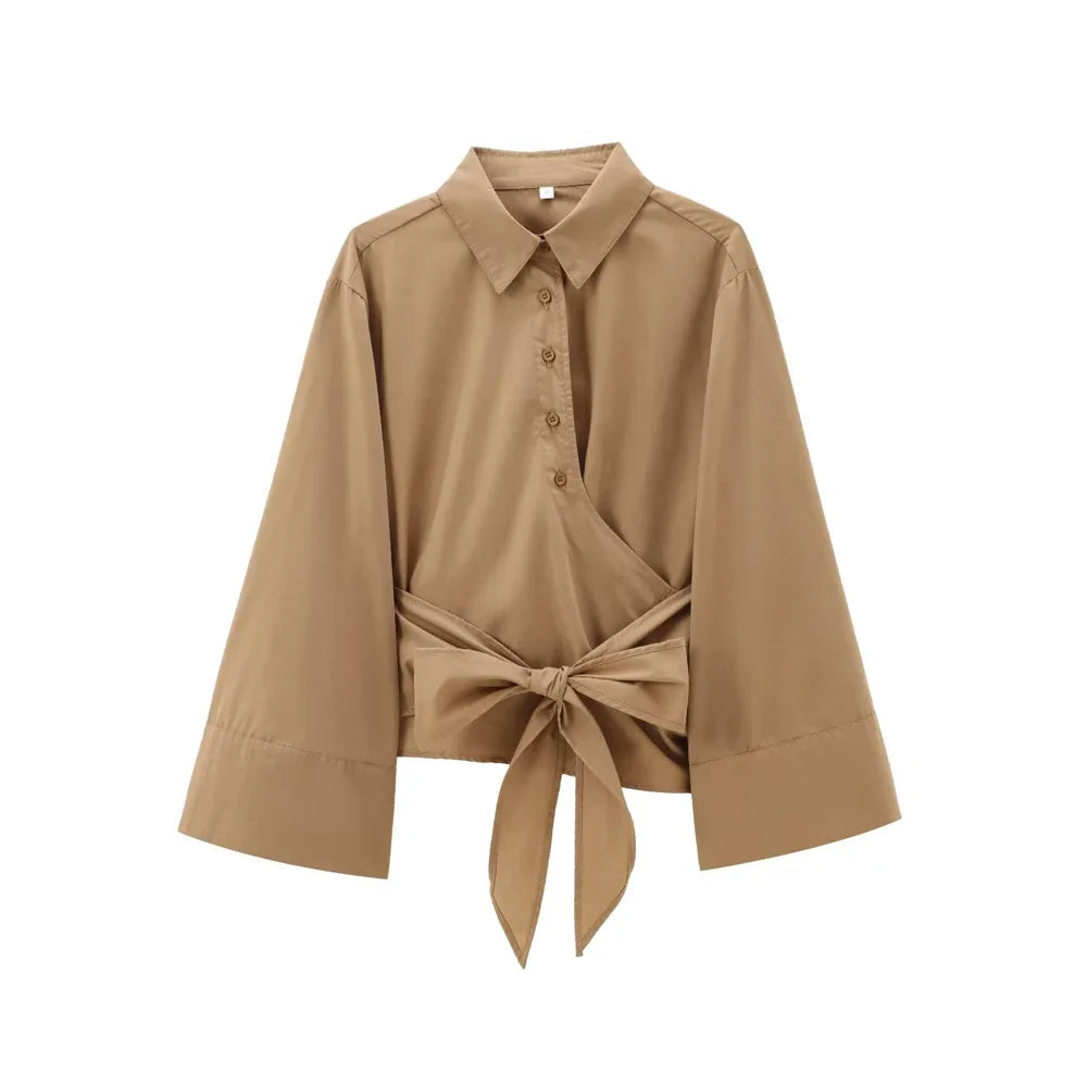 Kimono Chemise Femme Longue Manches, Style Casual Chic