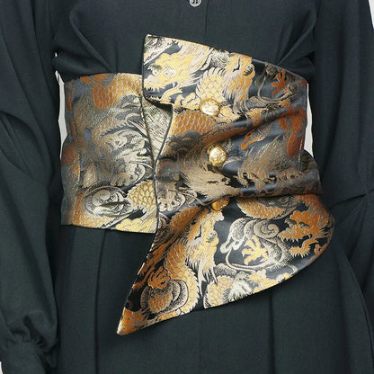 Ceinture Kimono Femme en Satin - Style Décontracté et Imprimé