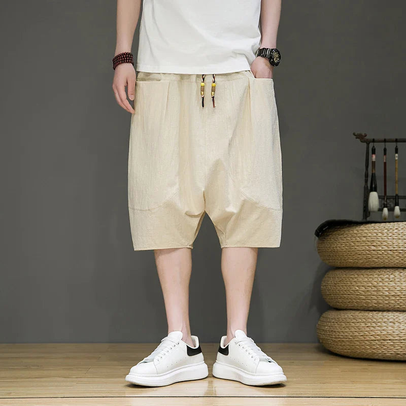 Short Homme Style Chinois Casual Printemps/Été