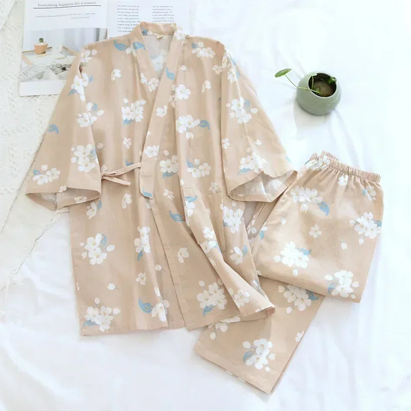 Pyjama Femme en Coton Imprimé - Confort Printanier