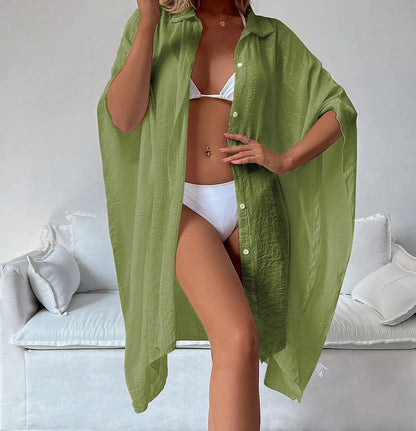 Kimono Chemise Femme Léger Style Plage - Taille Unique