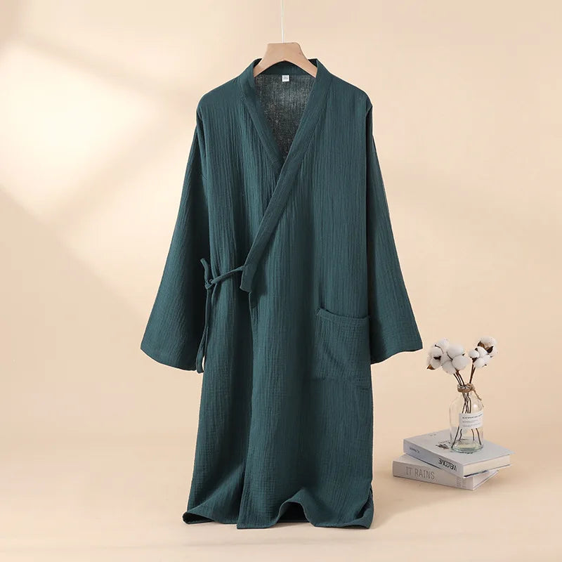 Kimono Robe de Chambre Femme en Coton