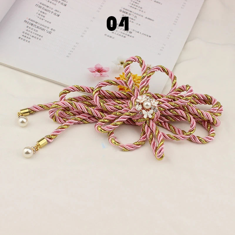 Ceinture Corde Fleurie Style Kimono pour Femme - Accessoire de Mode