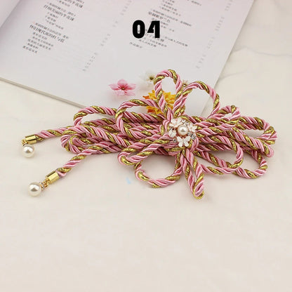 Ceinture Corde Fleurie Style Kimono pour Femme - Accessoire de Mode