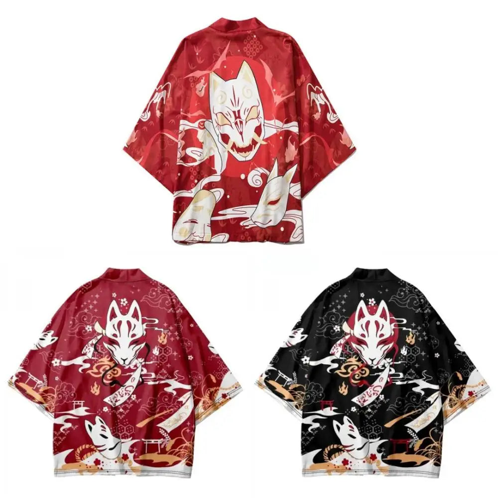 Kimono Court Homme Style Japonais avec Motifs