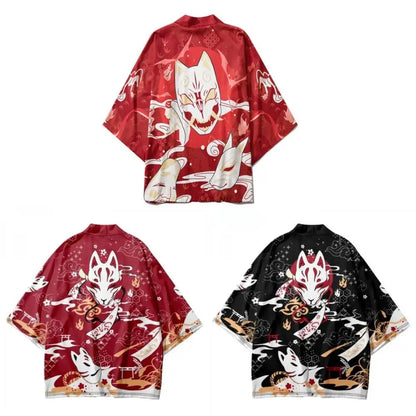 Kimono Court Homme Style Japonais avec Motifs