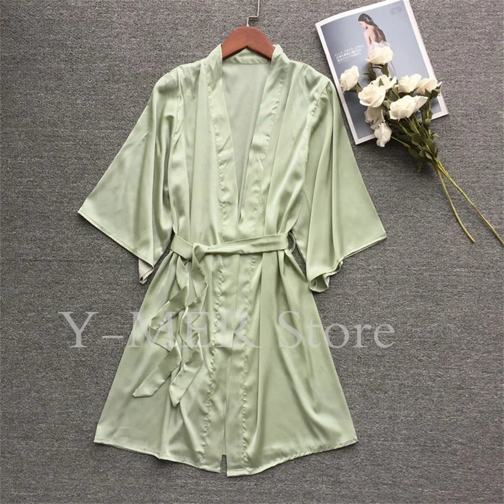 Kimono Long Satin Femme - Élégant et Léger