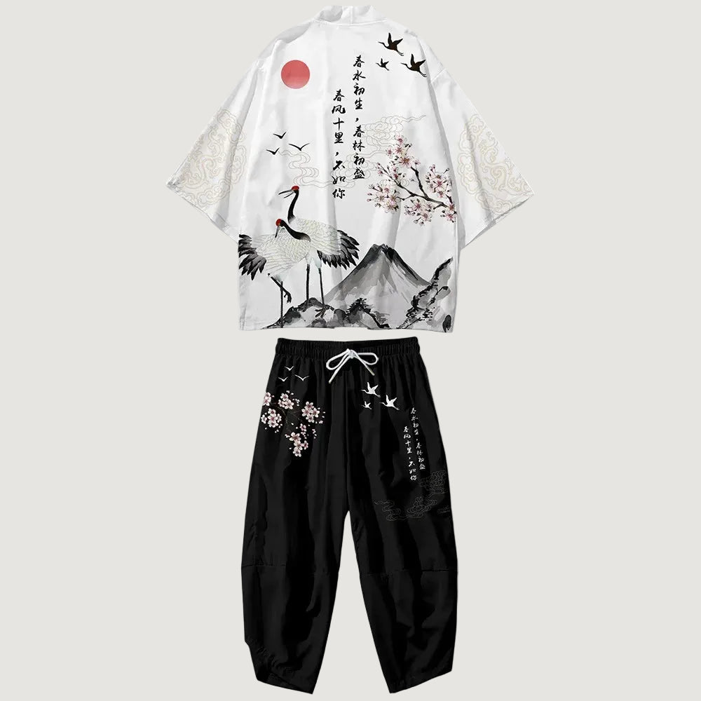 Ensemble Kimono Homme Style Japonais Imprimé