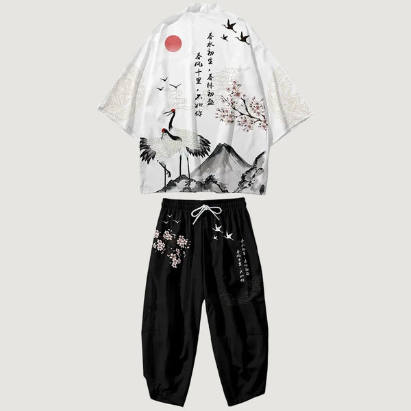 Ensemble Kimono Homme Style Japonais Imprimé