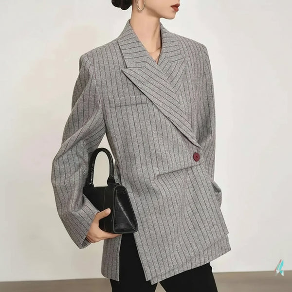 Blazer Femme Rayé Style "Office Lady"