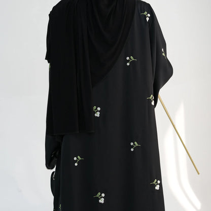 Kimono Long Abaya Femme Brodé Style Bohème Chic