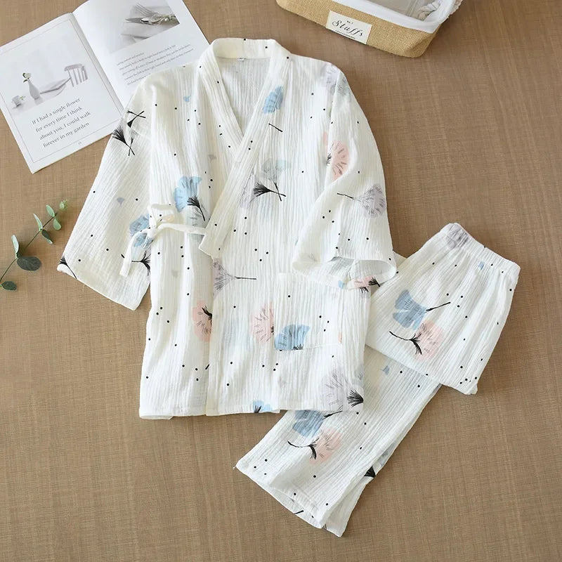 Pyjama Pantalon 3/4 Femme en Coton - Confort et Style
