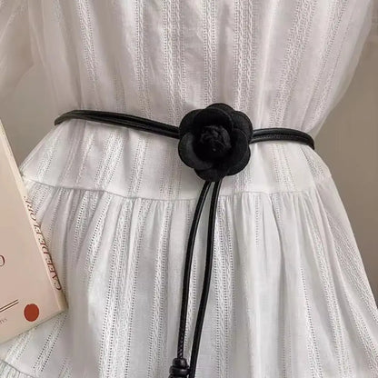 Ceinture Fine Style Kimono en Faux Cuir pour Femme