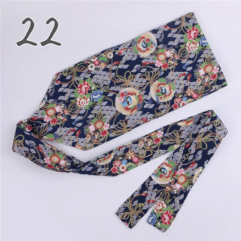 Ceinture Kimono Femme Imprimée - Largeur 10cm ou 15cm