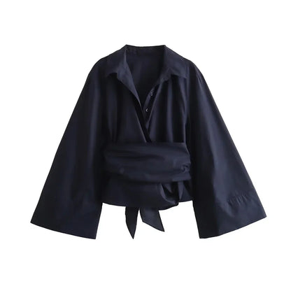 Kimono Chemise Femme Longue Manches, Style Casual Chic