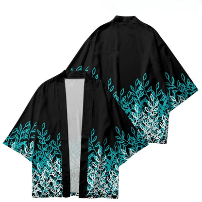 Kimono Court Style Sakura & Feuilles - Adultes et Enfants