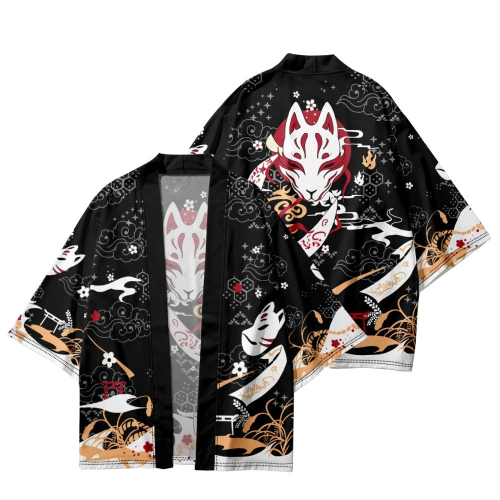 Kimono Court Homme Léger Motif Japonais