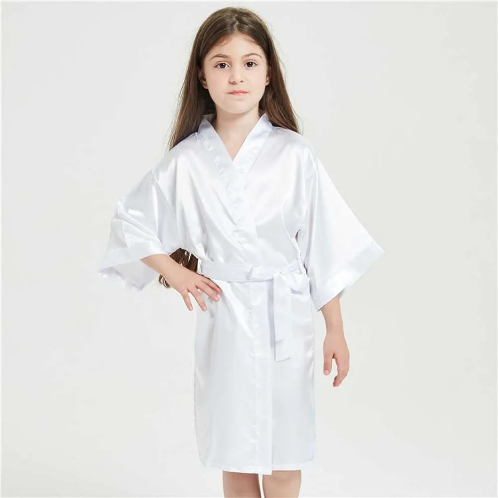 Kimono Fille en Satin - Style Japonais & Coréen